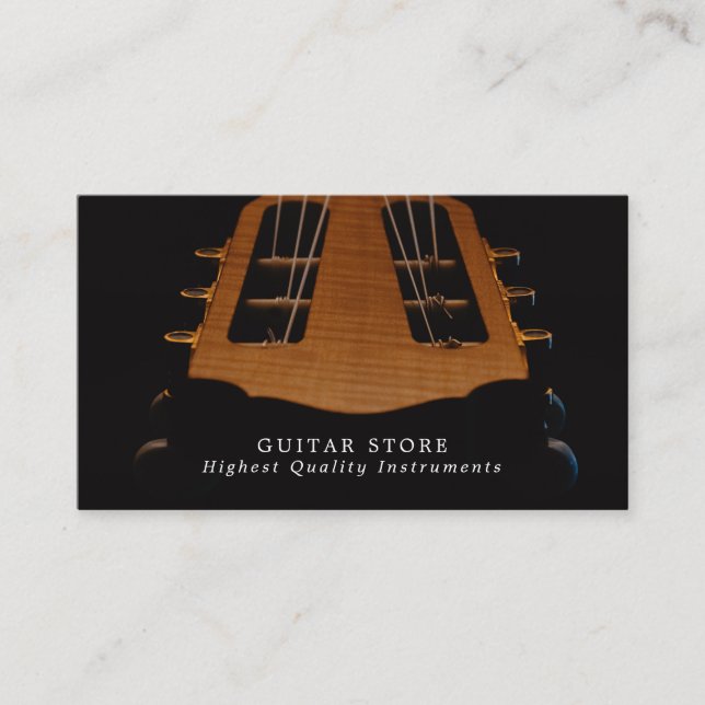 Guitar Head, Musical Instrument Store Business Card (Front)