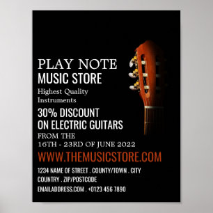 Guitar Head, Musical Instrument Store Poster