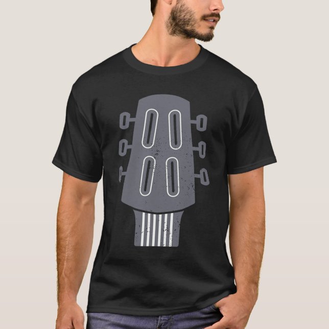 Guitar Headstock Bass Guitars Guitarist Acoustic M T-Shirt (Front)