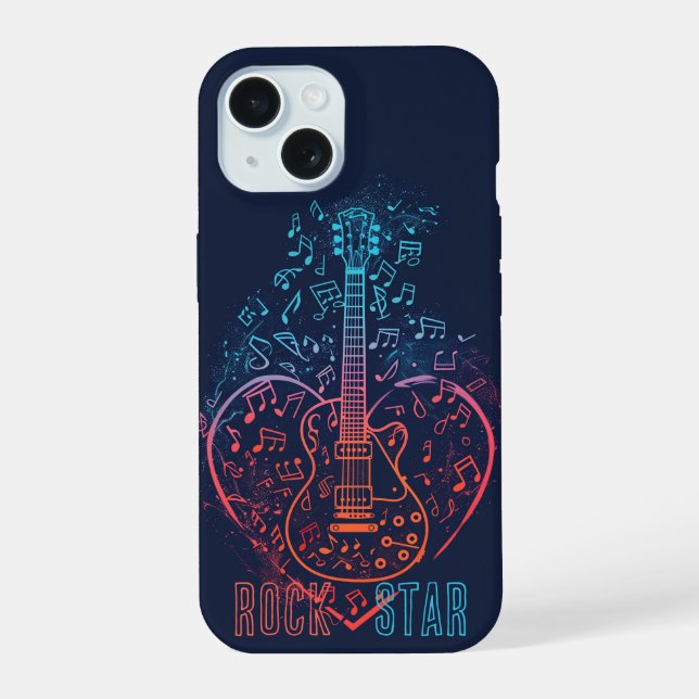 Guitar Heart Iphone Case (Back)
