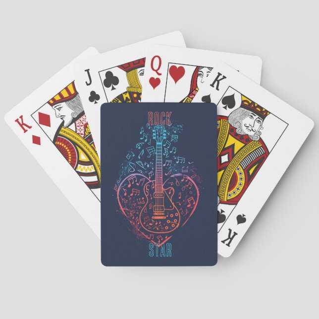 Guitar Heart Poker Cards (Back)
