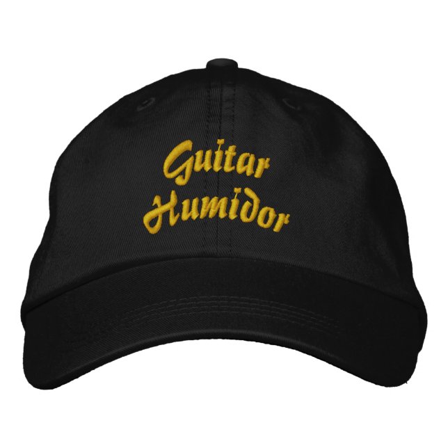 Guitar Humidor Embroidered Baseball Hat (Front)