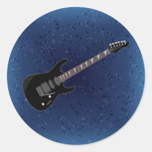 Guitar illustration sticker