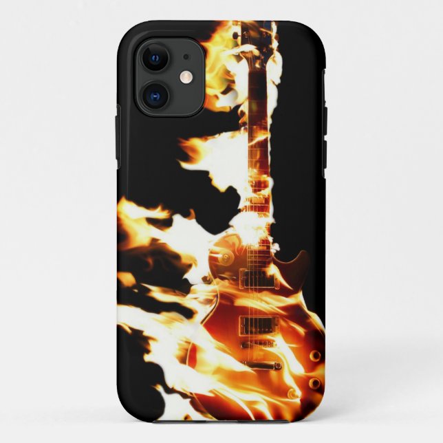 Guitar in Flames iPhone 5 Case (Back)