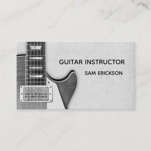 guitar instructor business business card