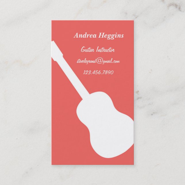 Guitar Instructor Business Card (Front)