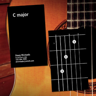 Guitar Instructor C Major Business Card