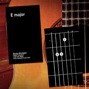 Guitar Instructor E Major Business Card