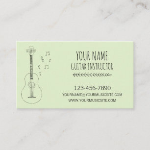 Guitar Instructor Guitarist Professional Musician Business Card