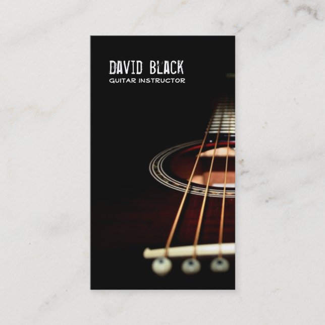 Guitar Instructor Music Business Card (Front)