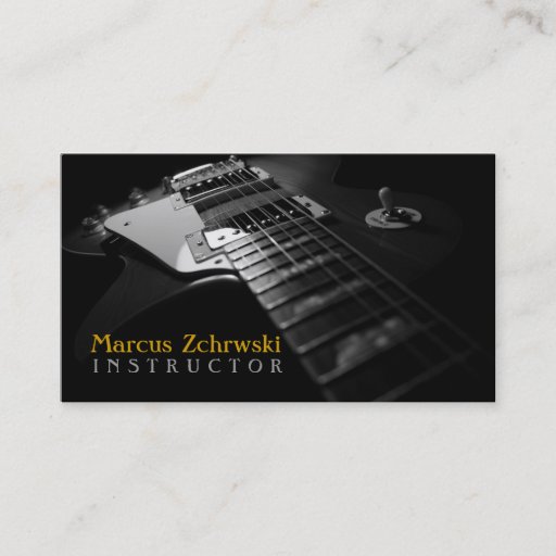 Customizable Guitar Instructor, Music, Instruments Business Card Templates