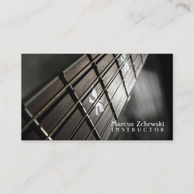Guitar Instructor, Music, Instruments Business Card (Front)