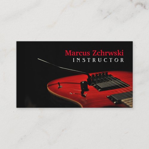 Guitar Instructor Music Instruments Business Card