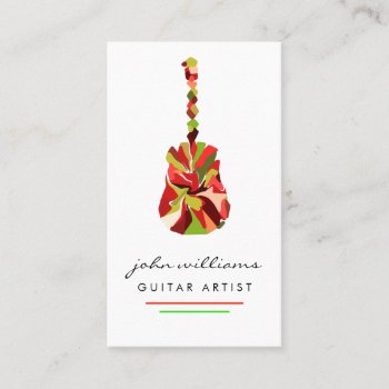 Guitar Instrument Music Teacher Dj Event Manager Business Card by tsrao100 at Zazzle