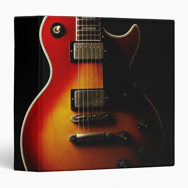 Guitar Instruments 3 Ring Binder (Front/Spine)