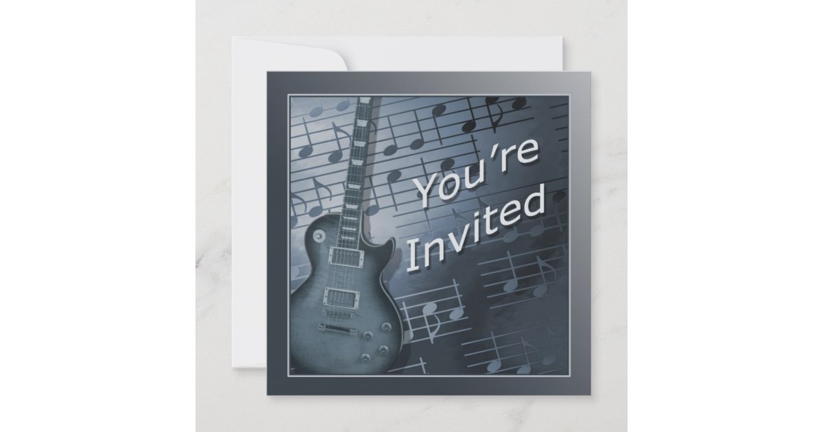 Guitar Invitations - Multi Use | Zazzle