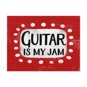 Guitar Is My Jam Postcard