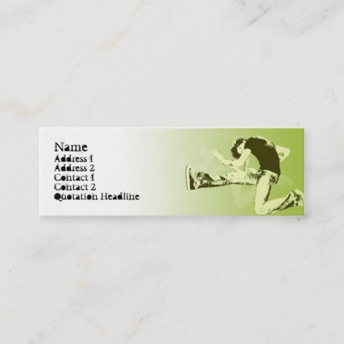 Guitar Jump  - Skinny Business Cards