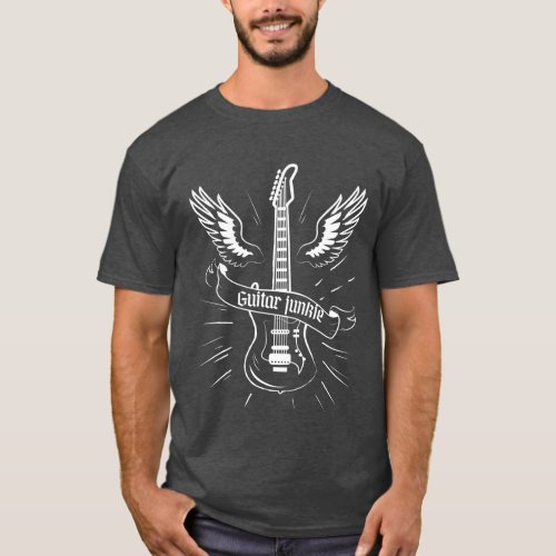 Guitar Junkie Funny Guitar Lover Guitarist T_Shirt