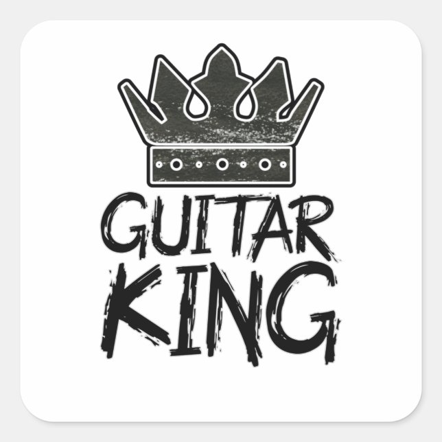 Guitar king square sticker (Front)