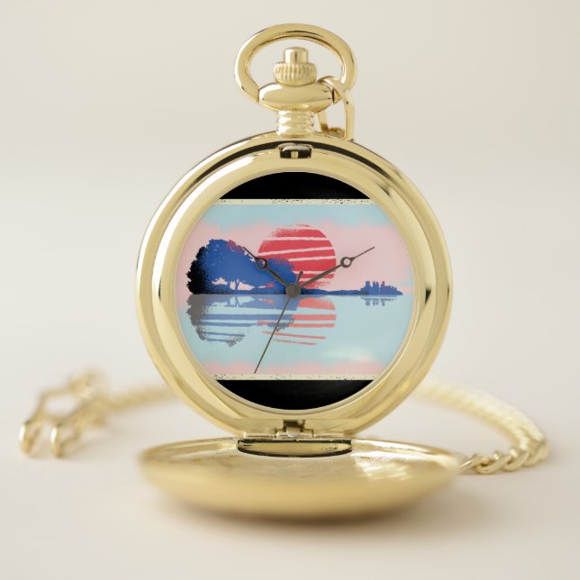 Guitar Lake Pocket Watch (Inside)