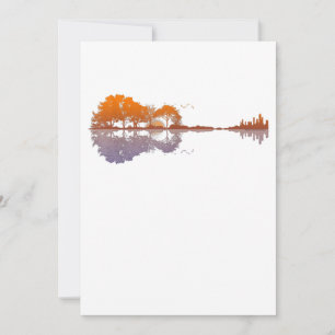 Guitar Lake Reflections Music And Guitar Lover Thank You Card