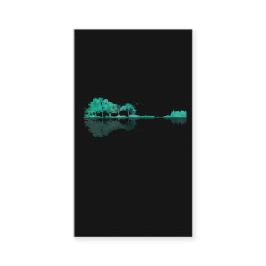 Guitar Lake Shadow Landscape Music Love Guitarist Business Card
