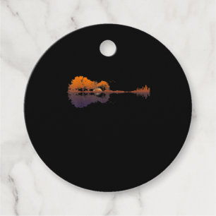 Guitar Lake Shadow Love Guitar Gift Music Lovers Favor Tags