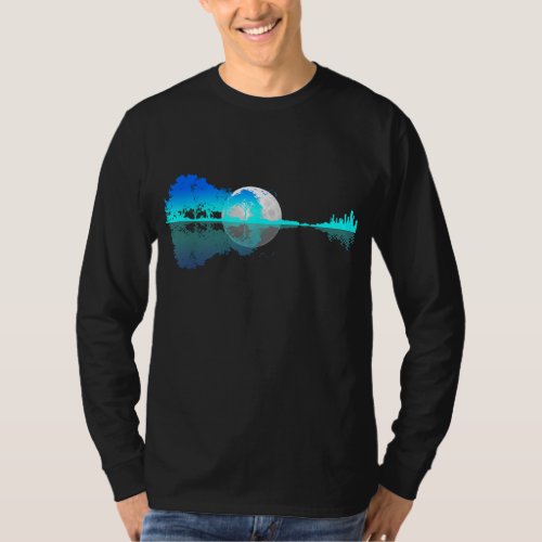 Guitar Lake Shadow Love Guitar Music For Musician T_Shirt