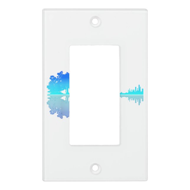 Guitar Lake Shadow Love Guitar Musician Light Switch Cover (Front)