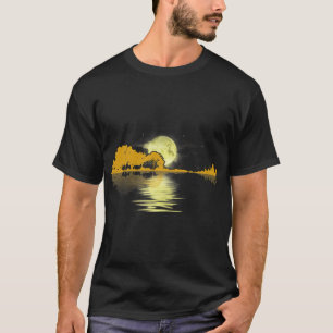 Guitar Lake Shadow Love Guitar T-Shirt T-Shirt