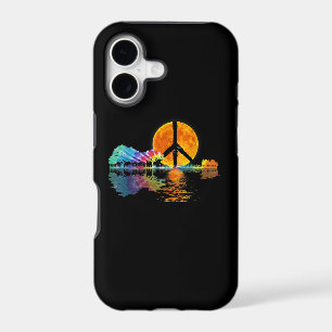 Guitar Lake Shadow Peace Love Guitar Hippie iPhone 17 Case