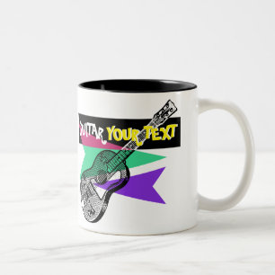 Guitar Legend Retro Illustration Customizable Mug