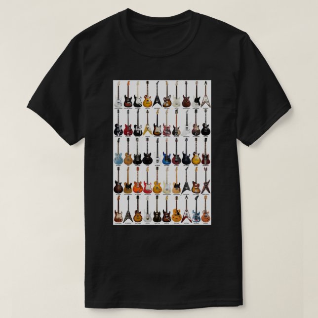 Guitar Legends Metal Print T-Shirt (Design Front)
