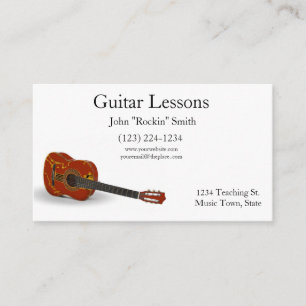 Guitar Lessons Acoustic Guitar Business Card