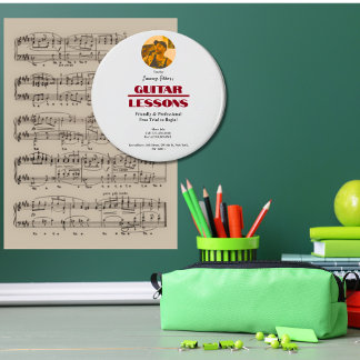 Guitar Lessons Advertising circle Magent Magnet