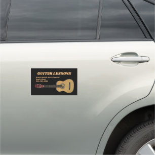 Guitar Lessons (all text customizable) Car Magnet