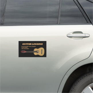 Guitar Lessons (all text customizable) Car Magnet