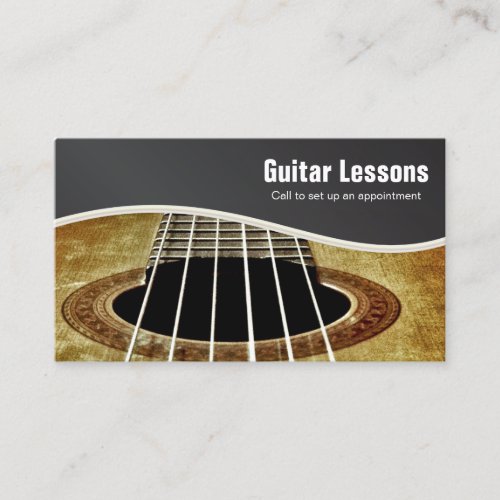 Guitar  Lessons and Music Instructors Business Card