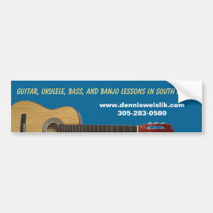 Guitar Lessons Bumper Sticker