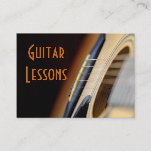 guitar lessons business card