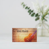 Guitar Lessons Business Cards (Standing Front)