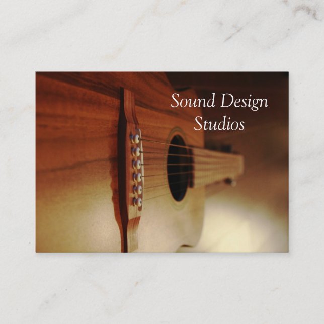Guitar Lessons Business Cards Studio (Front)