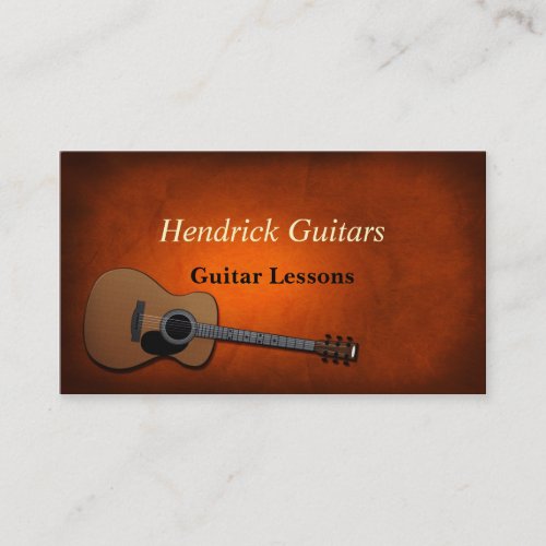 Guitar Lessons Guitar Sales Business Card