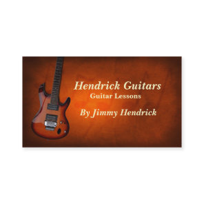 Guitar Lessons Guitar Sales Business Card