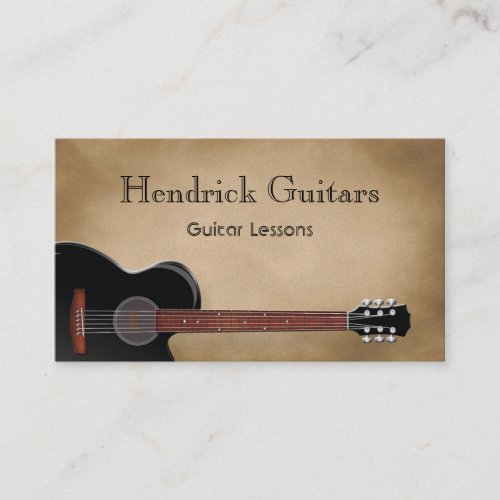 Guitar Lessons Guitar Sales Business Card