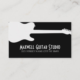 Guitar Lessons Instructor Music Studio Business Business Card