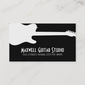 Guitar Lessons Instructor Music Studio   Business  Business Card by D2812A at Zazzle