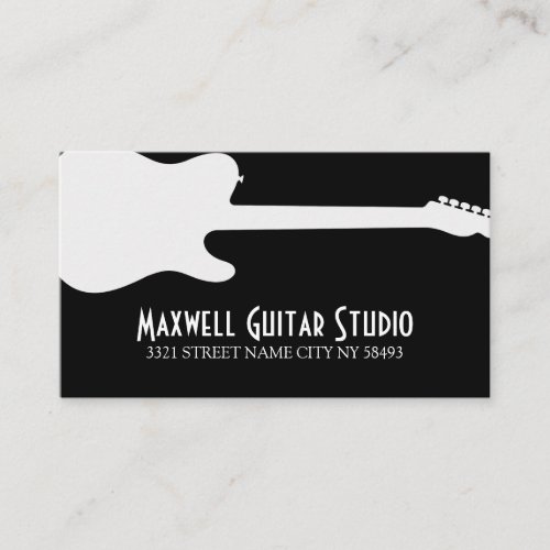 Guitar Lessons Instructor Music Studio   Business  Business Card