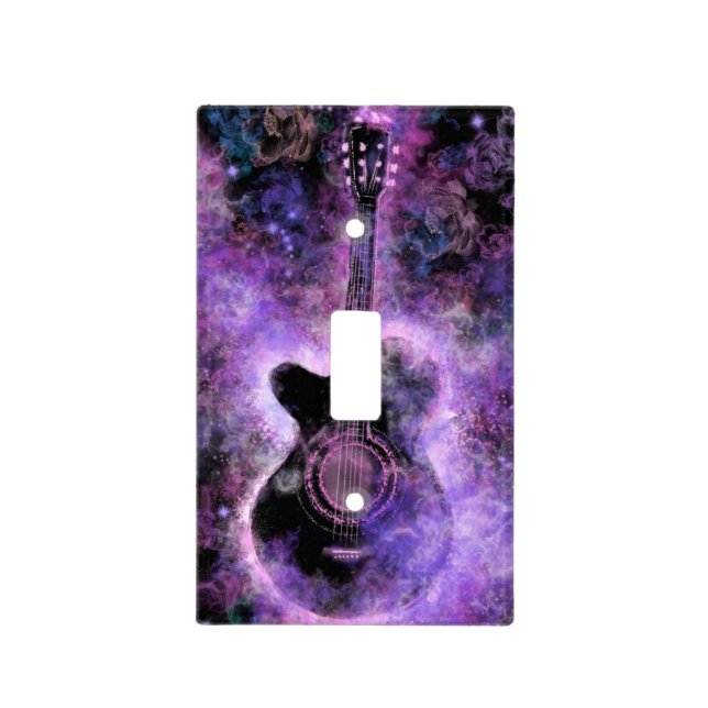 Guitar Light Switch Cover Space Music (Front)